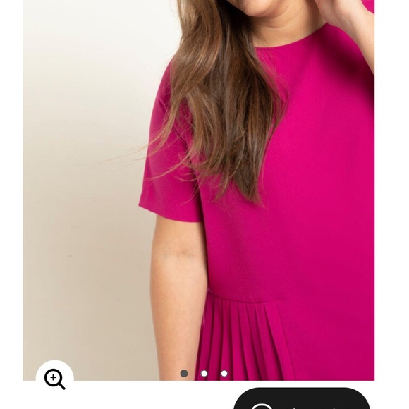 Pink side pleated Eloquii top - Picture 2 of 7